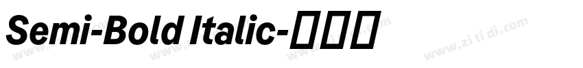 Semi-Bold Italic字体转换